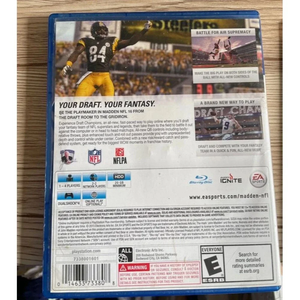 PlayStation PS4 Madden NFL 16 video game